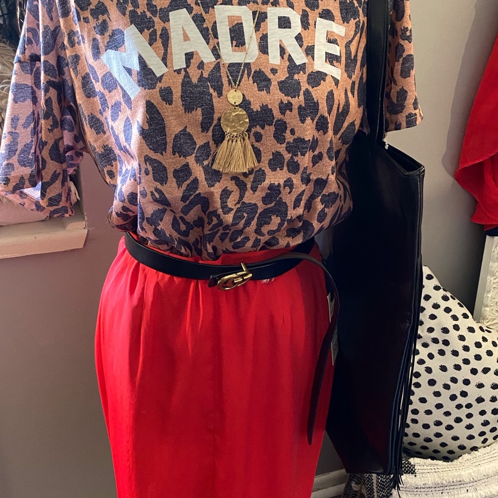 Red BB Dakota pencil skirt sz 6